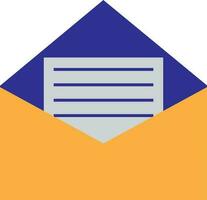 enveloppe icône avec lettre pour Bureau concept. vecteur