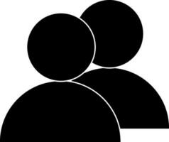 illustration de deux gens dans icône pour travail concept dans noir. vecteur