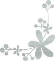 plat illustration de gris fleurs. vecteur