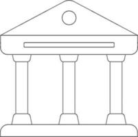 plat style illustration de une banque icône. vecteur
