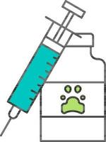 vétérinaire vaccin icône dans plat style. vecteur