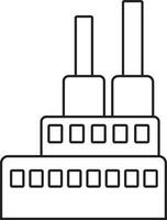 usine icône avec ligne art illustration. vecteur