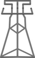 icône de haute Tension électricité la tour dans plat style. vecteur