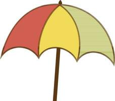 plat style coloré parapluie icône. vecteur