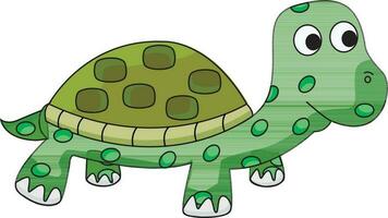 mignonne dessin animé de tortue. vecteur