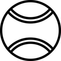 plat style de tennis Balle icône dans mince ligne art. vecteur