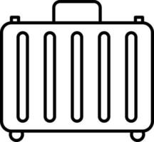 illustration de valise icône dans noir contour. vecteur