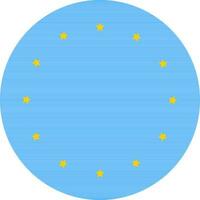 vecteur illustration de cercle européen drapeau.
