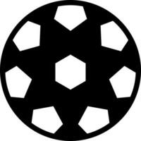 Football icône dans noir et blanc couleur. vecteur