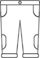 illustration de pantalon dans mince ligne art. vecteur