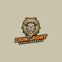 sport logo conception avec le forme de une les Lions tête vecteur