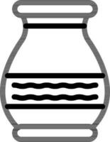ligne art illustration de vase icône. vecteur