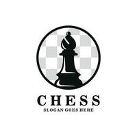 évêque échecs logo conception vecteur illustration