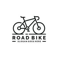 route bicyclette logo conception vecteur illustration