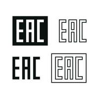 eac marque icône isolé sur blanc Contexte vecteur