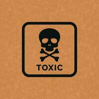 poison toxique emballage marque icône symbole vecteur