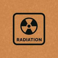 radiation emballage marque icône symbole vecteur