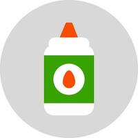 plat style liquide laissez tomber bouteille icône ou symbole. vecteur