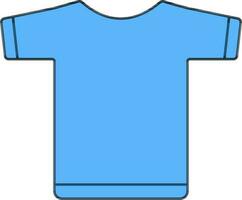 T-shirt icône ou symbole dans bleu couleur. vecteur