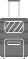 noir et blanc Couleur bagage icône dans plat style. vecteur
