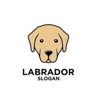 création d'icône logo tête de chien labrador retriever vecteur