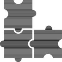 scie sauteuse puzzle icône dans noir et blanc couleur. vecteur