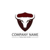 taureau buffle tête vache animal mascotte logo design vecteur pour sport corne buffle animal mammifères tête logo sauvage matador