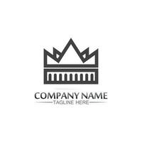 logo de la couronne logo du roi logo de la reine, princesse, modèle vecteur icône illustration design impérial, royal et succès logo entreprise