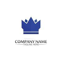 logo de la couronne logo du roi logo de la reine, princesse, modèle vecteur icône illustration design impérial, royal et succès logo entreprise