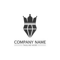 logo de la couronne logo du roi logo de la reine, princesse, modèle vecteur icône illustration design impérial, royal et succès logo entreprise