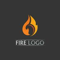 logo et icône de feu, énergie de conception d'illustration de flamme de vecteur d'élément enflammé chaud, chaud, avertissement, signe de cuisson, logo, icône, lumière, chaleur de puissance