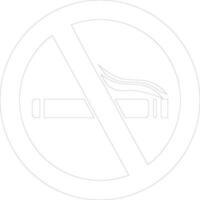 non fumeur signe ou symbole dans ligne art. vecteur