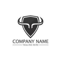 taureau buffle tête vache animal mascotte logo design vecteur pour sport corne buffle animal mammifères tête logo sauvage matador