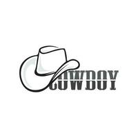 modèle de conception de vecteur icône logo chapeau de cowboy