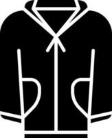 noir et blanc illustration de veste icône dans plat style. vecteur