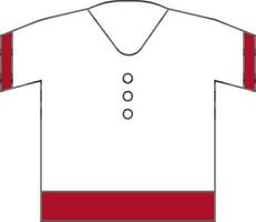 isolé T-shirt icône dans rouge et blanc couleur. vecteur