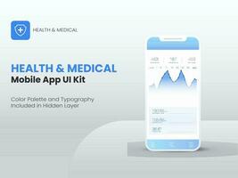 santé et médical mobile app ui trousse pour mobile application ou sensible site Internet. vecteur