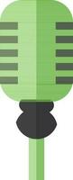 microphone icône dans vert Couleur avec moitié ombre. vecteur
