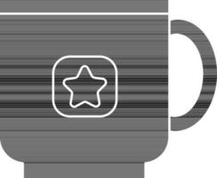noir et blanc illustration de tasse icône dans plat style. vecteur