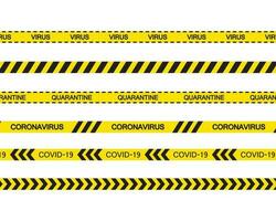 coronavirus et covid-19 et quarantaine rayures vecteur