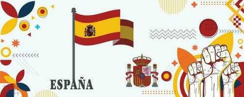 Espagne nationale journée bannière conception vecteur eps