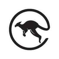 kangourou icône, logo illustration conception modèle. vecteur