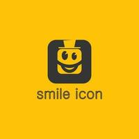 icône de sourire, sourire, conception de vecteur de logo entreprise d'émoticône heureuse, conception drôle et bonheur d'emoji de vecteur