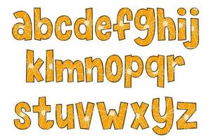 fabriqués à la main Orange des lettres. Couleur Créatif art typographique conception vecteur