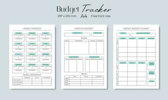 budget traqueur, budget planificateur. vecteur illustration