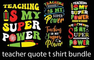 enseignement est mon super Puissance mon Nouveau et unique typographie conception pour T-shirt, cartes, Cadre ouvrages d'art, Sacs, tasses, autocollants, gobelets, téléphone cas, impression etc. vecteur