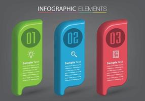 infographie de bannière de modèle de zone de texte moderne vecteur