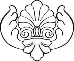 ancien baroque ornement, coin. rétro modèle antique style acanthe. décoratif conception élément filigrane calligraphie haute qualité illustration vecteur