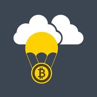 finance de logo vectoriel plat bitcoin