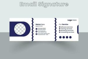 email Signature conception modèle, email signature, vecteur email signature, courrier signe,